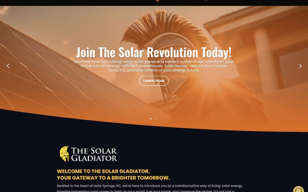 The Solar Gladiator Launches New Web Site