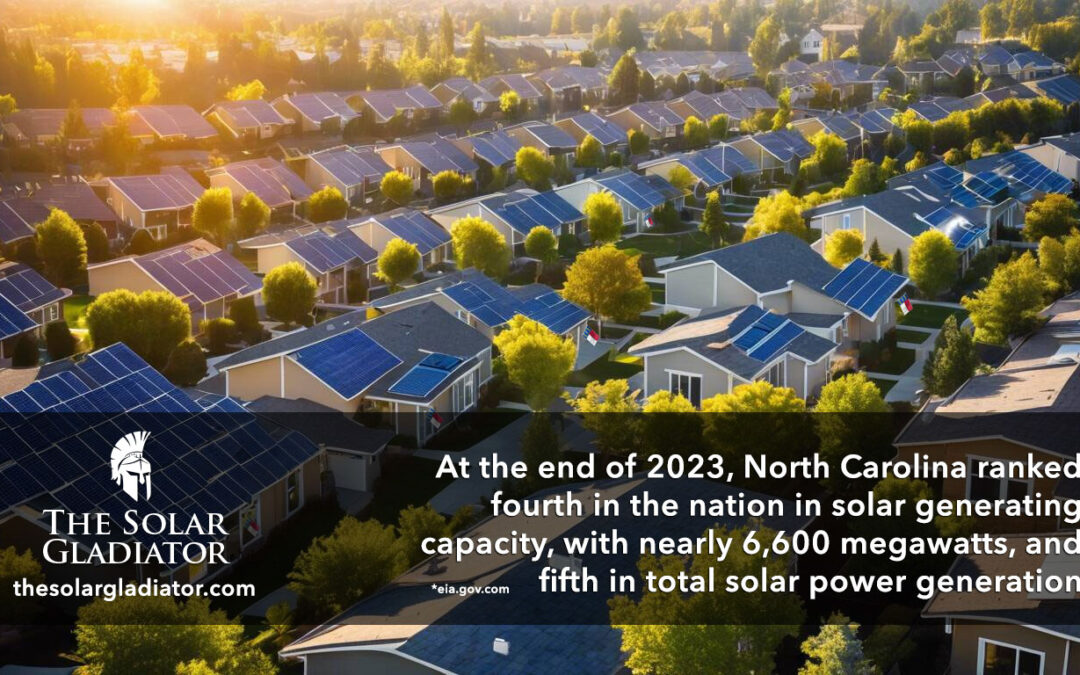 North Carolina Ranked Fourth in the Nation in Solar Generating Capacity
